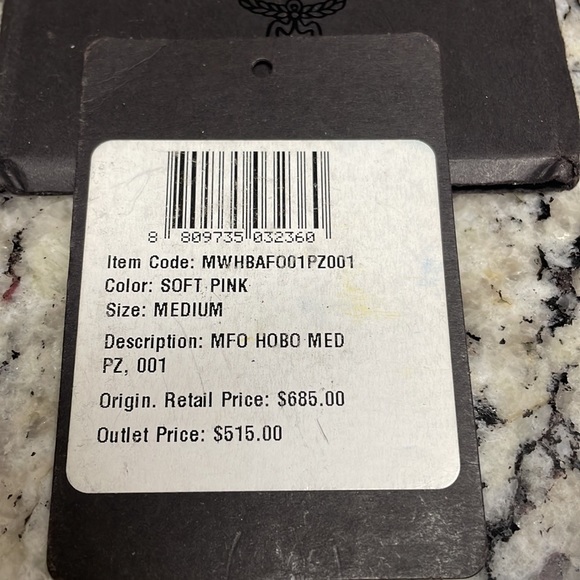 MCM Soft pink medium hobo handbag - Picture 9 of 9